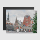 Weihnachten in Riga Lettland Magnetkarte (Vorne/Hinten)
