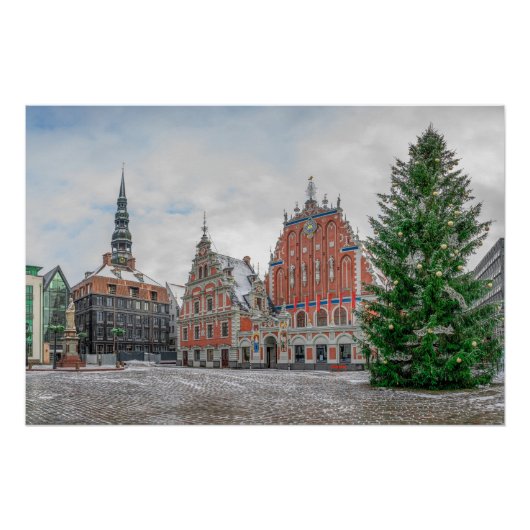 Weihnachten in Riga Lettland Poster (Vorderseite)