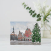 Weihnachten in Riga Lettland Postkarte (Stehend Vorderseite)