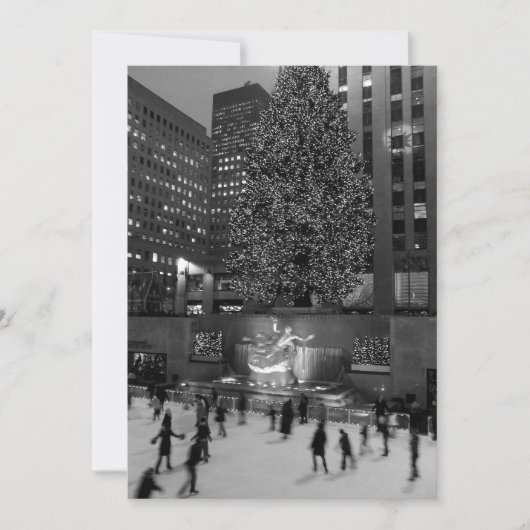 Weihnachten in Rockefeller | Blank Einladung (Vorderseite)