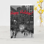 Weihnachten in Rockefeller "Happy Holidays" Versio Karte (Gelbe Blume)