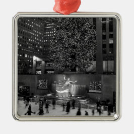 Weihnachten in Rockefeller-Mitte u. in den Silbernes Ornament