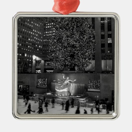 Weihnachten in Rockefeller-Mitte u. in den Silbernes Ornament (Vorne)