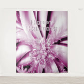 Weihnachten in Rosa Blumenbeete im Hintergrund Wandteppich (Vorderseite)