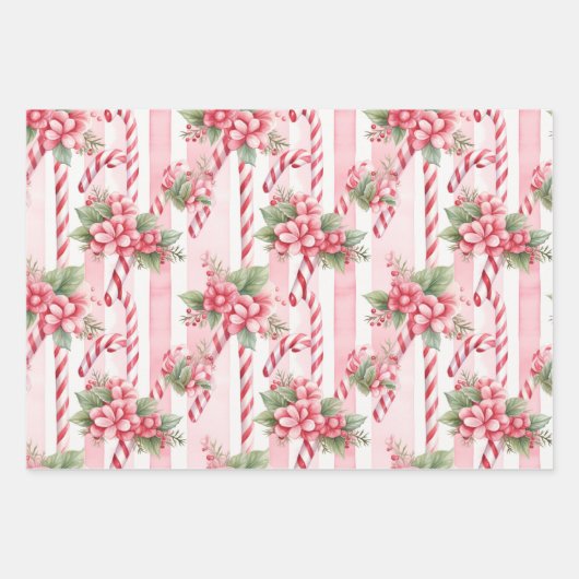 Weihnachten in Rosa Geschenkpapier Set (Vorderseite 2)