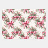 Weihnachten in Rosa Geschenkpapier Set (Vorderseite)