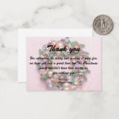 Weihnachten in Rosa Party vielen Dank Mitteilungskarte (Vorderseite/Rückseite Beispiel)