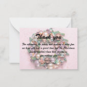 Weihnachten in Rosa Party vielen Dank Mitteilungskarte (Vorderseite)