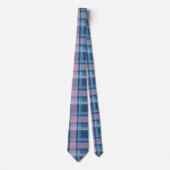 Weihnachten in Rosa und Blau Tartan Krawatte (Vorderseite)