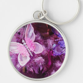 Weihnachten in rosa und in Lila Schlüsselanhänger