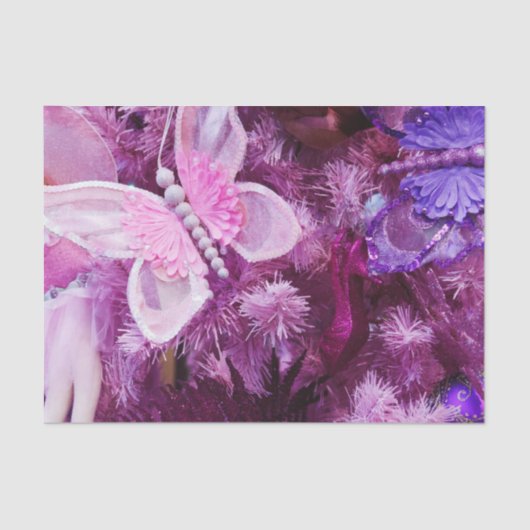 Weihnachten in rosa und in Lila Seidenpapier (Vorderseite)