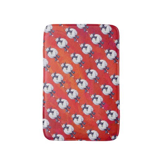 Weihnachten in Rot Badematte (Vorderseite Vertikal)