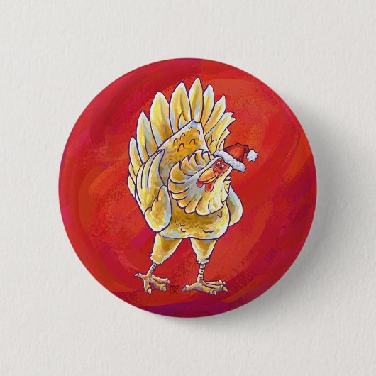 Weihnachten in Rot Button (Vorderseite)