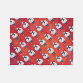 Weihnachten in Rot Fleecedecke (Vorderseite (Horizontal))