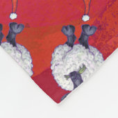 Weihnachten in Rot Fleecedecke (Ecke)