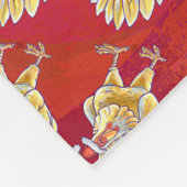 Weihnachten in Rot Fleecedecke (Ecke)