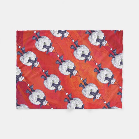 Weihnachten in Rot Fleecedecke (Vorderseite (Horizontal))