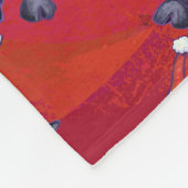 Weihnachten in Rot Fleecedecke (Ecke)