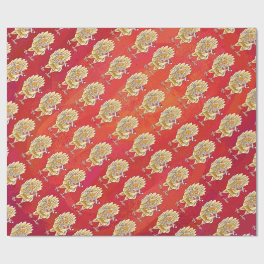 Weihnachten in Rot Geschenkpapier (Flach)