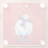 Weihnachten in Rot Glasuntersetzer (Rückseite)