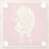 Weihnachten in Rot Glasuntersetzer (Rückseite)