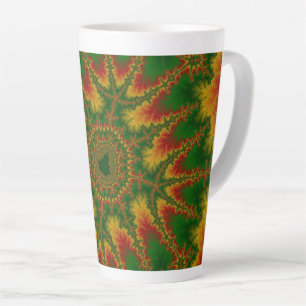 Weihnachten in Rot, Gold und Grün des Fraktals Milchtasse