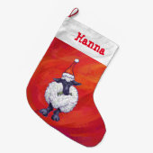 Weihnachten in Rot Großer Weihnachtsstrumpf (Vorderansicht (hängend))