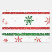 Weihnachten in Rot, Grün und Gold Geschenkpapier Set (Vorderseite 2)