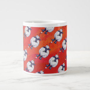 Weihnachten in Rot Jumbo-Tasse
