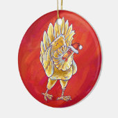 Weihnachten in Rot Keramikornament (Links)