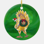 Weihnachten in Rot Keramikornament (Hinten)