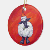 Weihnachten in Rot Keramikornament (Links)