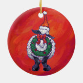 Weihnachten in Rot Keramikornament (Hinten)