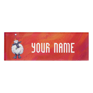 Weihnachten in Rot Namenschild