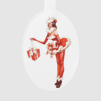 Weihnachten in Rot Pin Up Mädchen Ornament