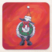 Weihnachten in Rot Rechteckiger Pappuntersetzer (Vorderseite)