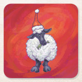 Weihnachten in Rot Rechteckiger Pappuntersetzer (Vorderseite)