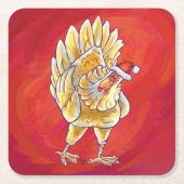 Weihnachten in Rot Rechteckiger Pappuntersetzer (Vorderseite)