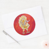 Weihnachten in Rot Runder Aufkleber (Umschlag)