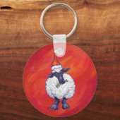 Weihnachten in Rot Schlüsselanhänger (Vorderseite)