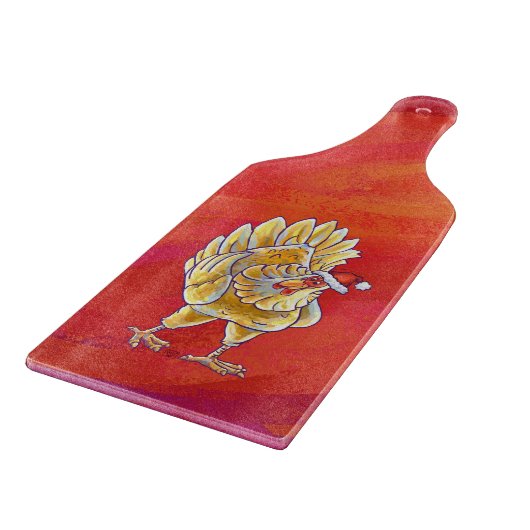 Weihnachten in Rot Schneidebrett (Ecke)