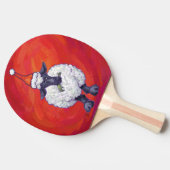 Weihnachten in Rot Tischtennis Schläger (Seitenansicht)