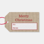 Weihnachten in Rot und Beige und individueller Tex Geschenkanhänger (Rückseite Horizontal)