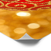 Weihnachten in Rot und Gold Poster (Ecke)