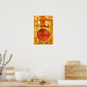 Weihnachten in Rot und Gold Poster (Küche)