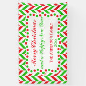 Weihnachten in Rot und Grün Banner (Vertikal)