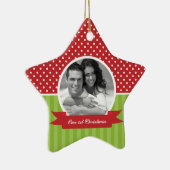 Weihnachten in Rot und Grün des Fotos Keramik Ornament (Rechts)