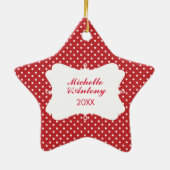 Weihnachten in Rot und Grün des Fotos Keramik Ornament (Hinten)