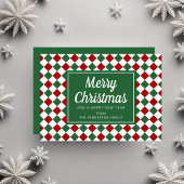 Weihnachten in Rot und Grün des Karos