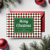 Weihnachten in Rot und Grün des Karos